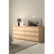Tvilum Scottsdale 6-Drawer Double Dresser in Jackson Hickory