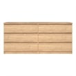Tvilum Scottsdale 6-Drawer Double Dresser in Jackson Hickory