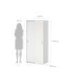 Tvilum Space Wardrobe with 2 Sliding Doors in White
