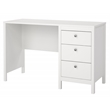 Tvilum Madrid Home Office Writing Desk with 3 Storage Drawers in White