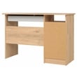 Tvilum Wescot Home Office Desk with 4 Drawers and Open Shelf in Jackson Hickory
