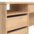 Tvilum Wescot Home Office Desk with 4 Drawers and Open Shelf in Jackson Hickory