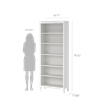 Tvilum Madrid Adjustable 6 Shelf Bookcase in White