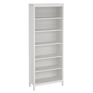 Tvilum Madrid Adjustable 6 Shelf Bookcase in White