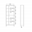 Tvilum Madrid Adjustable 6 Shelf Bookcase in White