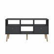 Tvilum Bodo TV Stand with 2 Drawers and 4 Shelves in Matte Grey