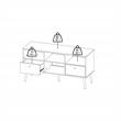 Tvilum Bodo TV Stand with 2 Drawers and 4 Shelves in Matte Grey