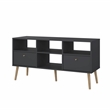 Tvilum Bodo TV Stand with 2 Drawers and 4 Shelves in Matte Grey