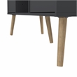 Tvilum Bodo TV Stand with 2 Drawers and 4 Shelves in Matte Grey