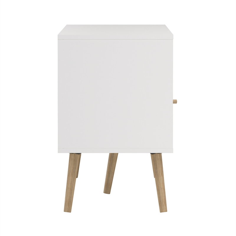 Tvilum Bodo TV Stand with 2 Drawers and 4 Shelves in White