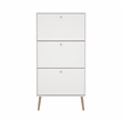 Tvilum Bodo Shoe Cabinet with 3 Storage Drawers in White