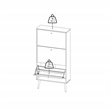 Tvilum Bodo Shoe Cabinet with 3 Storage Drawers in White