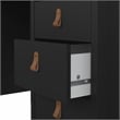 Tvilum Madrid Home Office Writing Desk with 3 Storage Drawers in Black Matte