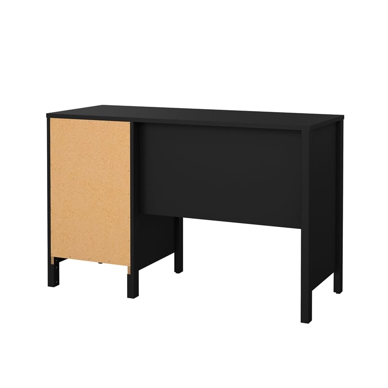 Tvilum Madrid Home Office Writing Desk with 3 Storage Drawers in Black Matte