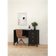 Tvilum Madrid Home Office Writing Desk with 3 Storage Drawers in Black Matte