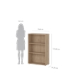 Tvilum Sign Adjustable 3 Shelf Bookcase in Jackson Hickory