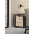 Tvilum Sign Mobile Cabinet with 3 Drawers in Matte Grey and Jackson Hickory
