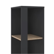 Tvilum Sign Tall Open Storage 5 Shelf Bookcase in Matte Grey and Jackson Hickory