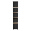 Tvilum Sign Tall Open Storage 5 Shelf Bookcase in Matte Grey and Jackson Hickory