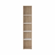 Tvilum Sign Tall Open Storage 5 Shelf Bookcase in Hickory and White
