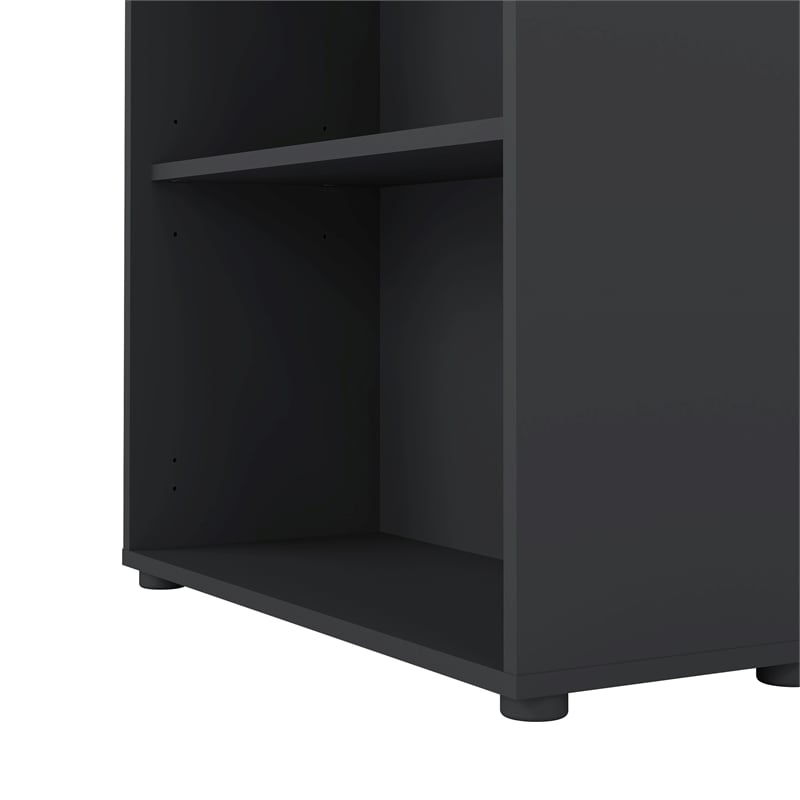 Tvilum Sign Adjustable 6 Shelf Open Storage Bookcase in Matte Grey