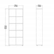 Tvilum Sign Adjustable 6 Shelf Open Storage Bookcase in Matte Grey