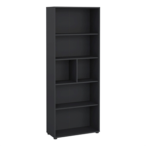 Tvilum Sign Adjustable 6 Shelf Open Storage Bookcase in Matte Grey