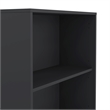 Tvilum Sign 6-Shelf Adjustable Home Office Bookcase with Doors in Black and Oak