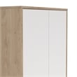 Tvilum Sign 6-Shelf Bookcase with Doors and Open Shelf Storage in Oak and White