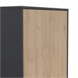 Tvilum Sign 6 Shelf Engineered Wood Storage Cabinet in Matte Grey and Oak