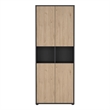 Tvilum Sign 6 Shelf Engineered Wood Storage Cabinet in Matte Grey and Oak