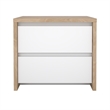 Tvilum Next 2-Drawer Bedroom Nightstand End Table in Jackson Hickory and White