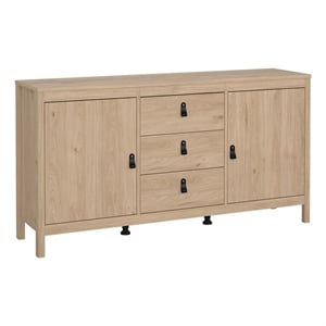 Tvilum Madrid 59&quotW 3-Drawer and 2 Door Living Room Sideboard in Jackson Hickory