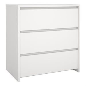 Tvilum Next 31&quotW 3-Drawer Bedroom Storage Chest in White