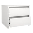 Tvilum Next 2-Drawer Bedroom Nightstand End Table in White