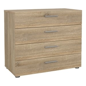 Tvilum Austin 31&quotW 4-Drawer Bedroom Storage Chest in Oak
