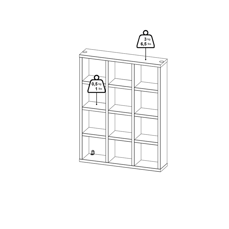 Tvilum Hyper  Jackson Hickory Wood Decorative Wall Shelf