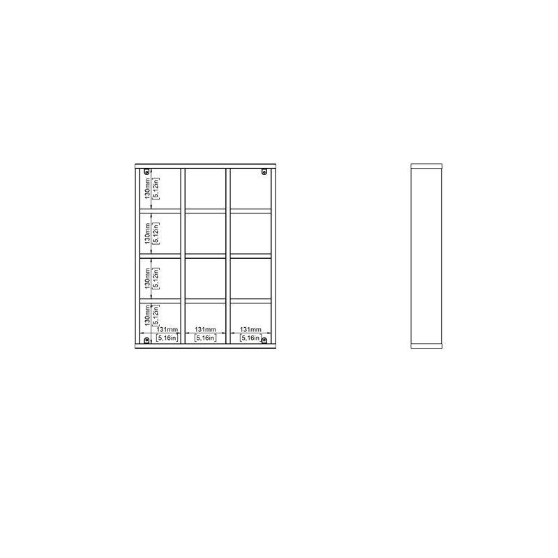 Tvilum Hyper  Jackson Hickory Wood Decorative Wall Shelf