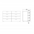 Tvilum Pepe Jackson Hickory 8 Drawer 55.12 in W Dresser