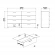 Tvilum Pepe Jackson Hickory 8 Drawer 55.12 in W Dresser