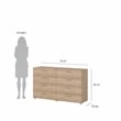 Tvilum Pepe Jackson Hickory 8 Drawer 55.12 in W Dresser