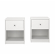 Tvilum  Portland White 1 Drawer Set of 2 Nightstand