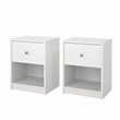 Tvilum  Portland White 1 Drawer Set of 2 Nightstand