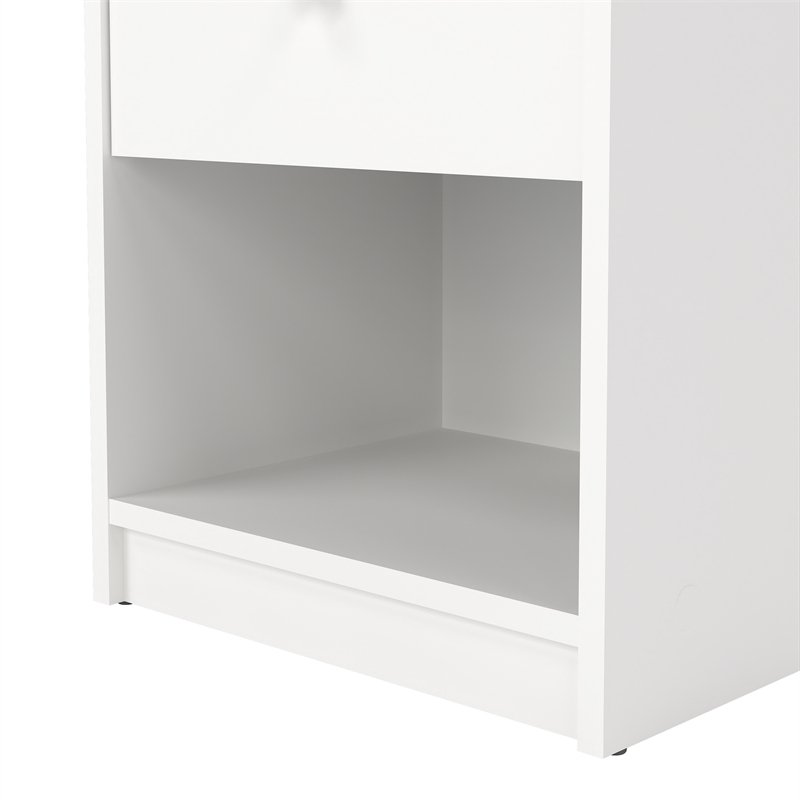 Tvilum  Portland White 1 Drawer Set of 2 Nightstand