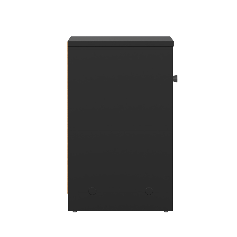 Tvilum  Portland Black 1 Drawer  Set of 2 Nightstand