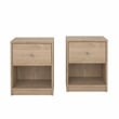 Tvilum Portland Jackson Hickory 1 Drawer   Nightstand Set of 2