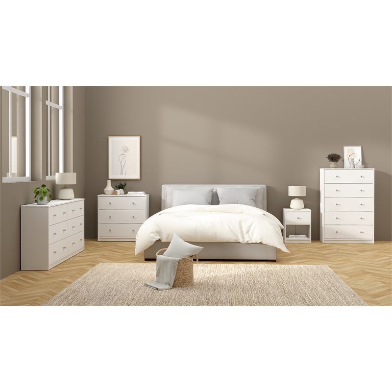 Tvilum Portland Jackson Hickory 1 Drawer   Nightstand Set of 2