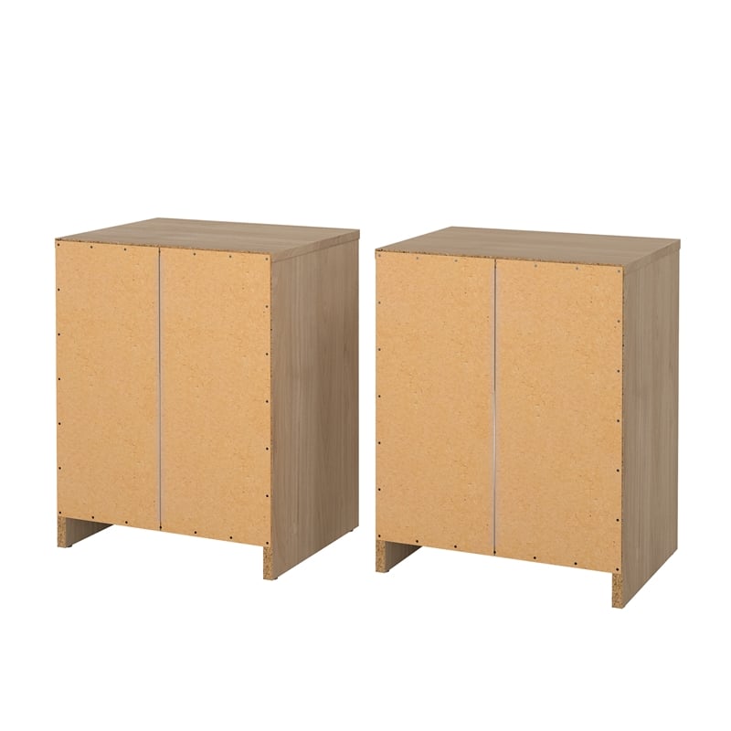 Tvilum Portland Jackson Hickory 1 Drawer   Nightstand Set of 2