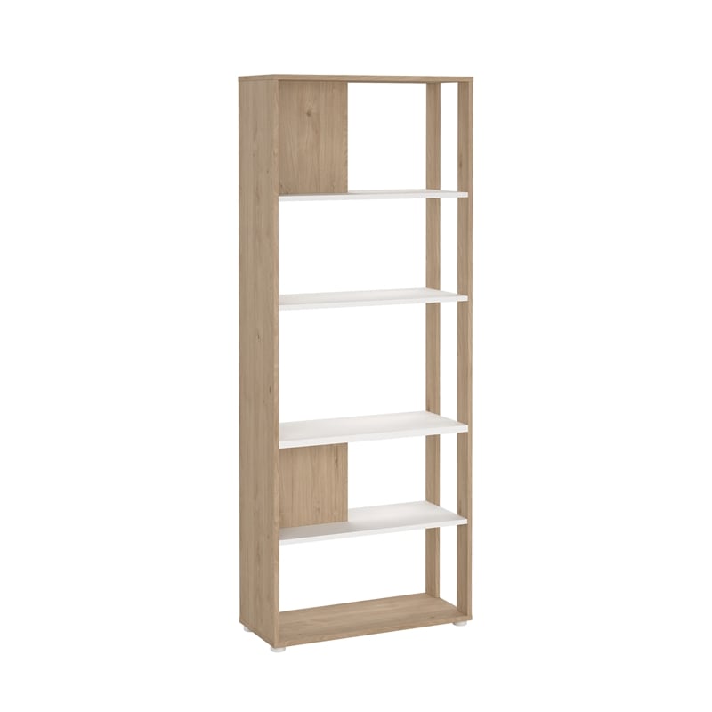 Tvilum Sign Jackson Hickory/White 5 Shelf Bookcase Room Divider