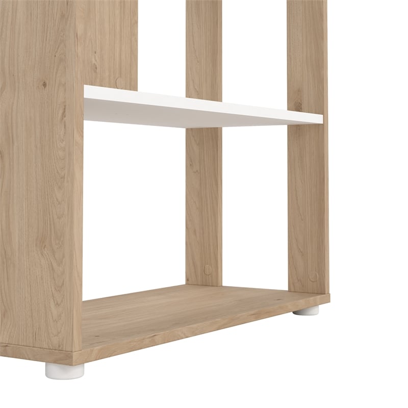 Tvilum Sign Jackson Hickory/White 5 Shelf Bookcase Room Divider